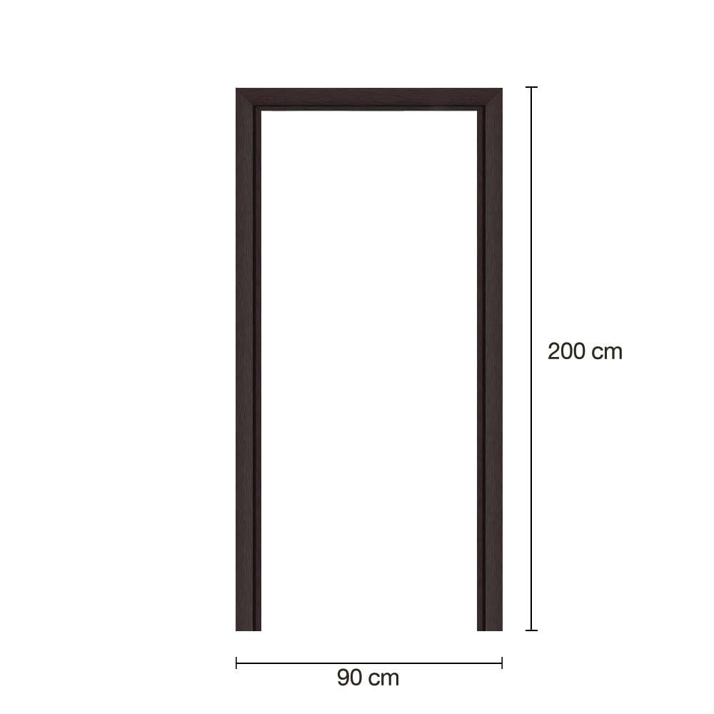 วงกบประตูพร้อมซับวงกบโพลีสไตรีน LINEDEKOR 90x200 ซม. สีโอ๊ค
