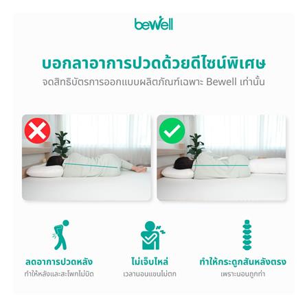 หมอน BODY BEWELL 40x150x25 ซม. สีขาว_7