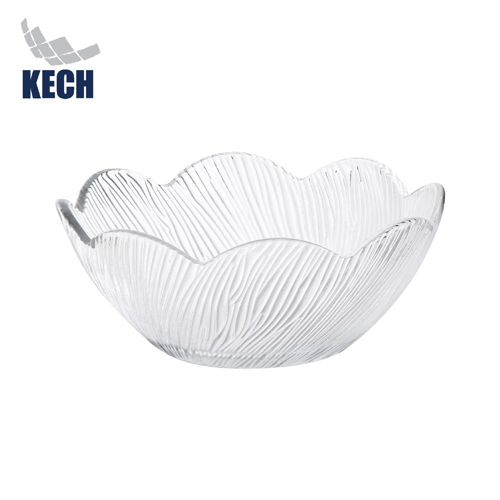 ชามแก้ว 5 นิ้ว KECH FLOWER สีใส