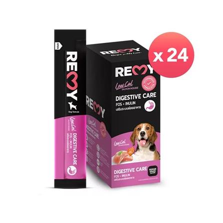 ขนมสุนัข REMY SALMON MOUSSE FOS INULIN สูตรเสริมระบบย่อยอาหาร (24 ซอง)_0