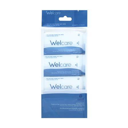ผ้าเช็ดทำความสะอาด WELCARE MINI HYGIENIC (แพ็ก 8 ชิ้น)_0