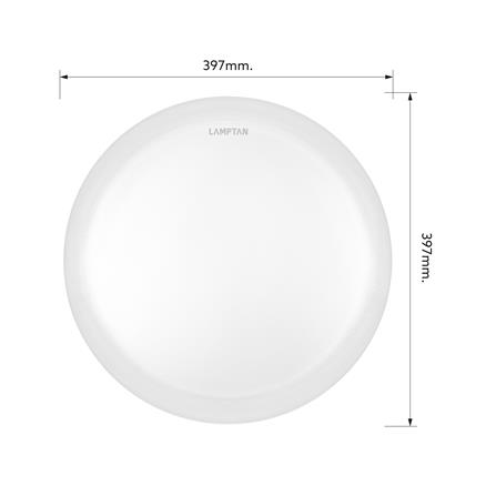 ไฟเพดาน LED LAMPTAN COVER 16 นิ้ว 36 วัตต์ DAYLIGHT/COOL WHITE/WARM WHITE  สีขาว_7