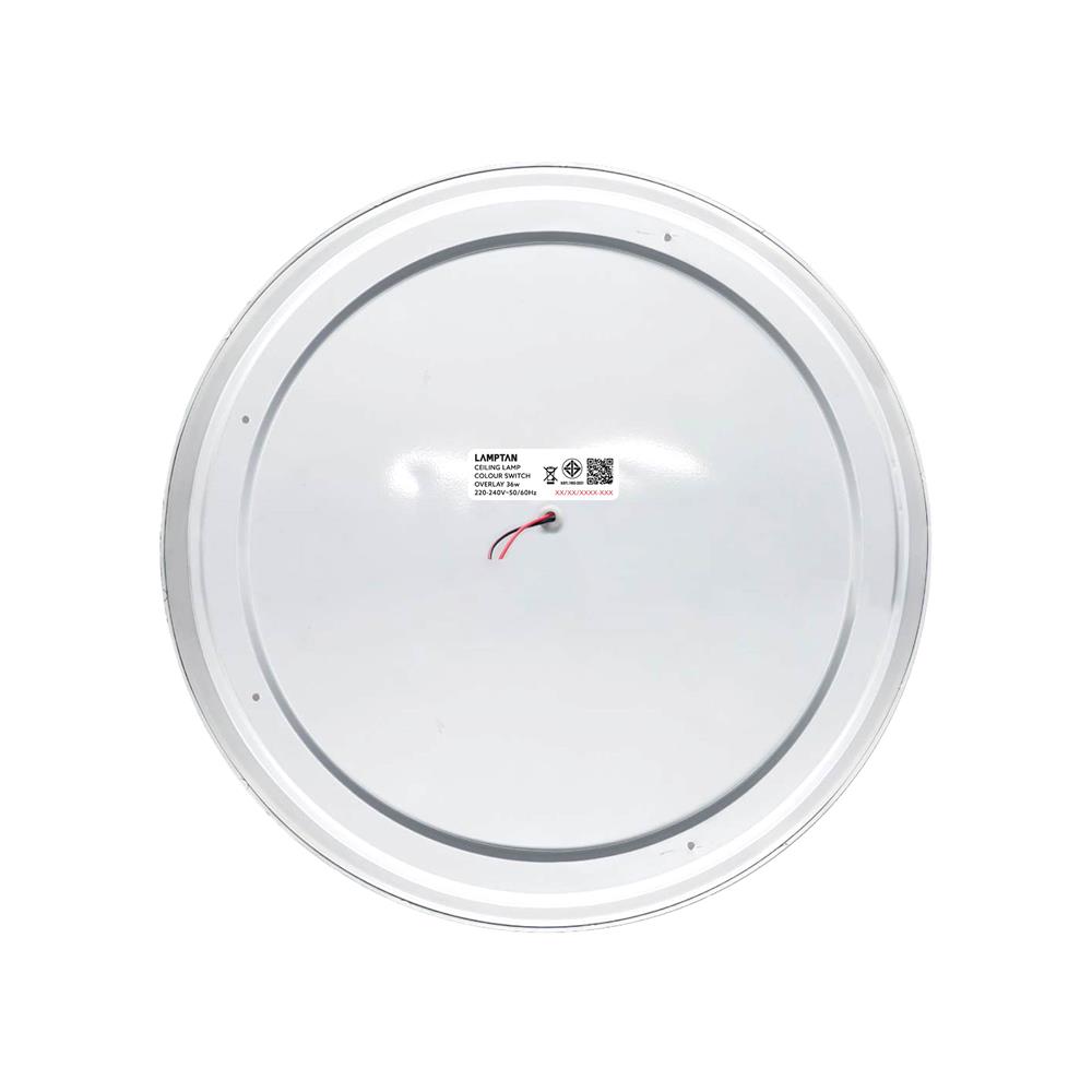 ไฟเพดาน LED LAMPTAN OVERLAY 16 นิ้ว 36 วัตต์ DAYLIGHT/COOL WHITE/WARM WHITE  สีขาว