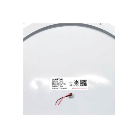 ไฟเพดาน LED LAMPTAN OVERLAY 16 นิ้ว 36 วัตต์ DAYLIGHT/COOL WHITE/WARM WHITE  สีขาว_8