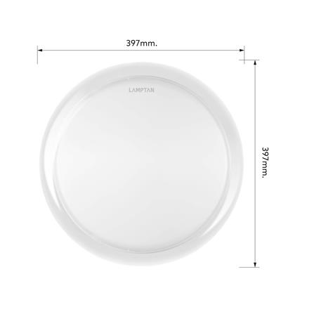 ไฟเพดาน LED LAMPTAN OVERLAY 16 นิ้ว 36 วัตต์ DAYLIGHT/COOL WHITE/WARM WHITE  สีขาว_7