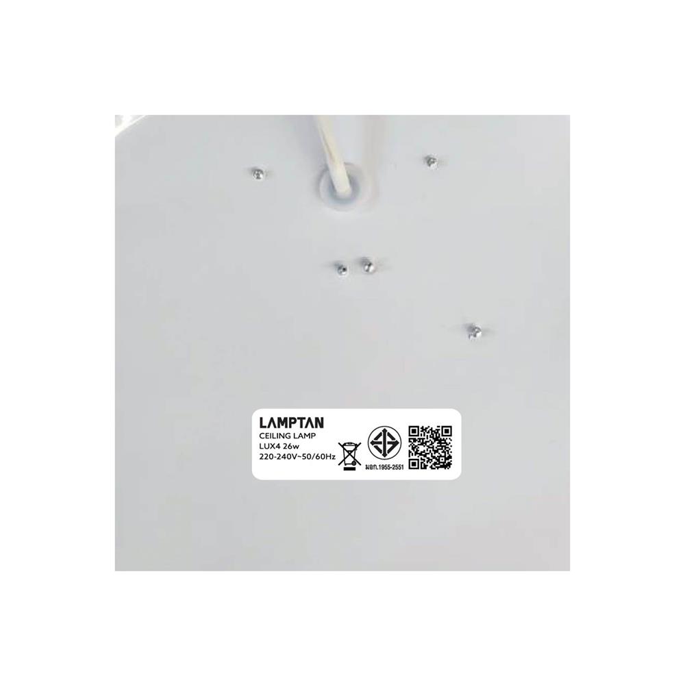 ไฟเพดาน LED LAMPTAN LUX4 14 นิ้ว 26 วัตต์ DAYLIGHT สีขาว (แพ็ก 4 ชิ้น)