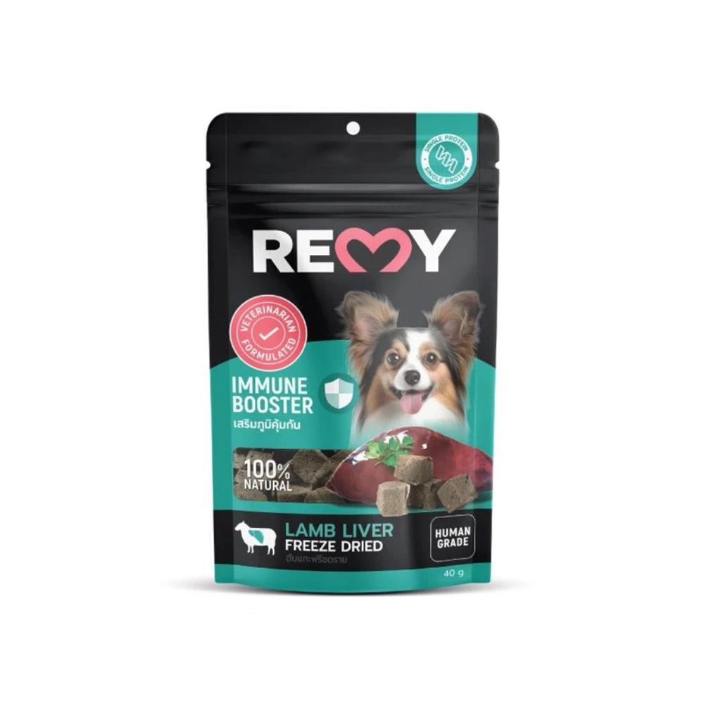 ขนมสุนัข REMY FREEZE DRIED รสตับแกะ สูตรเสริมภูมิคุ้มกัน 40 ก.