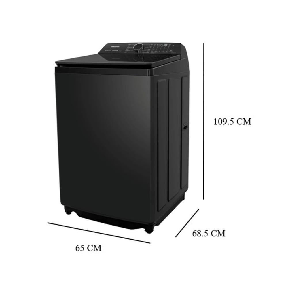 เครื่องซักผ้าฝาบน HISENSE WT220Q50 22 กก. อินเวอร์เตอร์ สีดำ