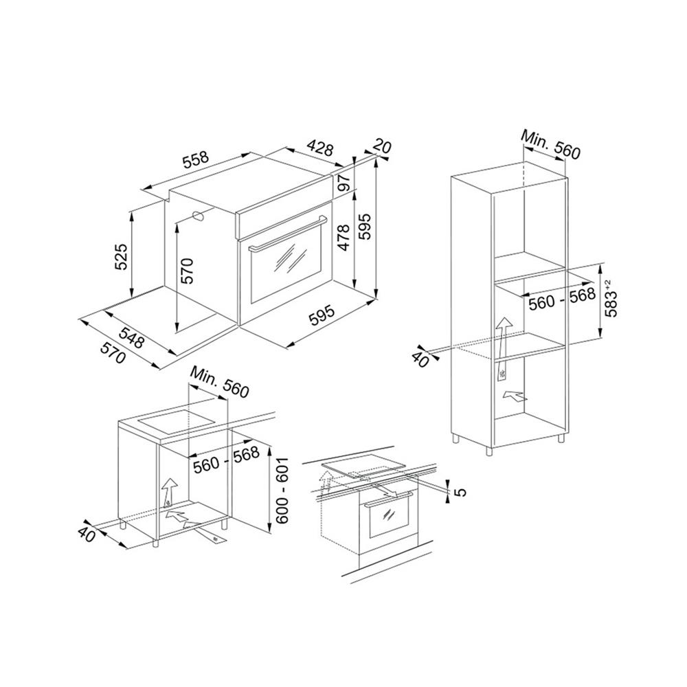 ไมโครเวฟฝัง+เตาอบฝัง FRANKE FMWO 25 NH I+FSL 86 H XS