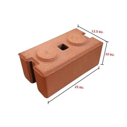 อิฐประสานเรียบตรง 2 ปุ่ม SPRING 12.5x25x10 ซม._1