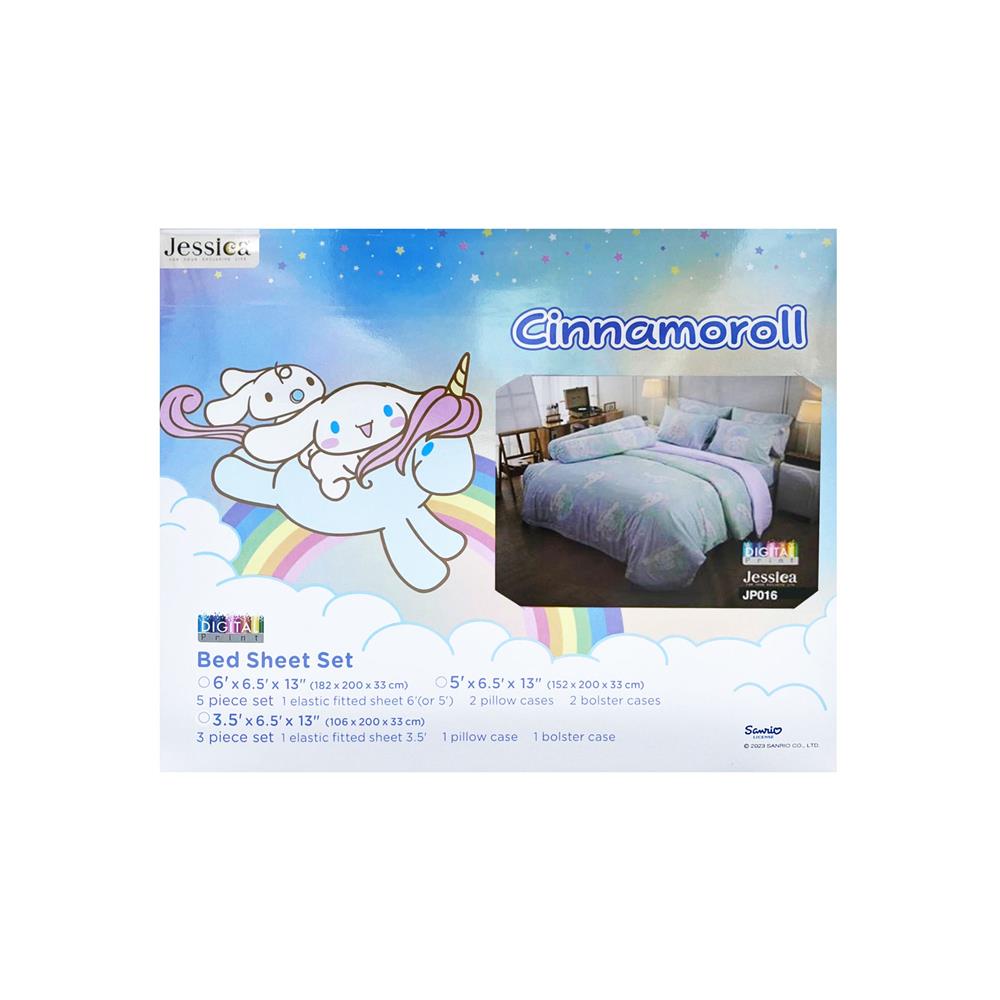 ชุดผ้าปูที่นอน 6 ฟุต (ชุด 5 ชิ้น) JESSICA CINNAMOROLL 21073-JP016