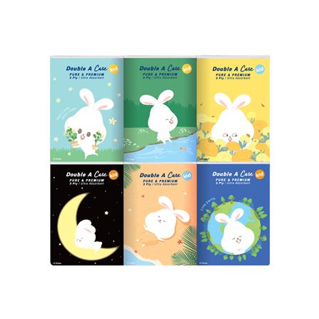 กระดาษเช็ดหน้า DOUBLE A CARE MINI POCKET CUTIE 10แผ่น แพ็ก 12 ชิ้น_1