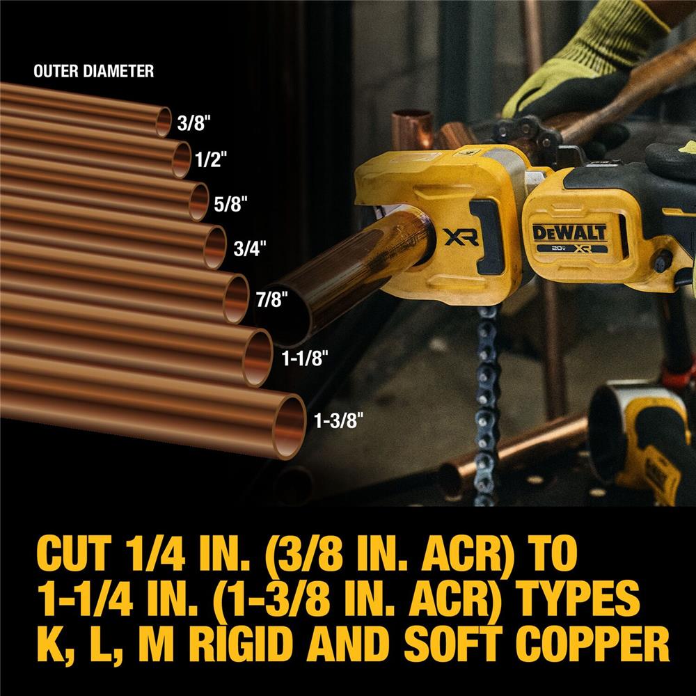 เครื่องตัดท่อทองแดงไร้สาย (เฉพาะตัวเครื่อง) DEWALT DCE154B 20 โวลต์