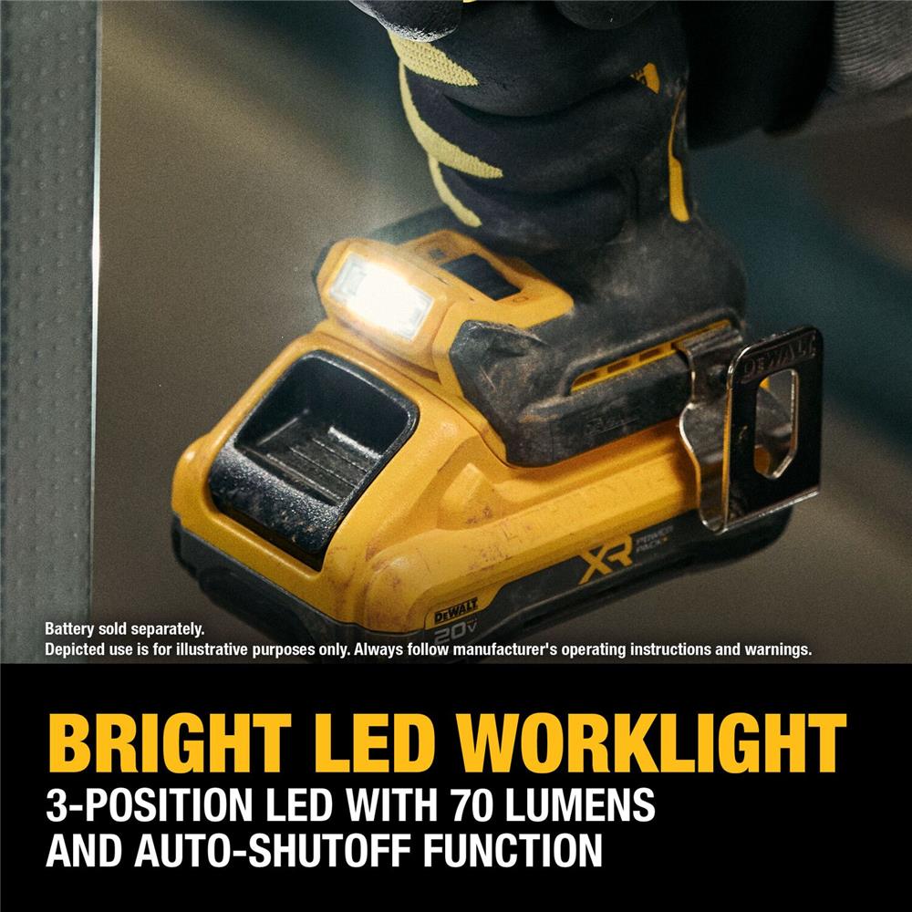 สว่านกระแทกไร้สาย (เฉพาะตัวเครื่อง) DEWALT DCD806N-B1 XR 18 โวลต์