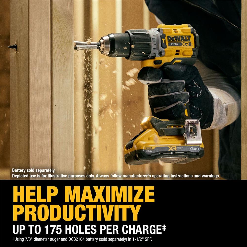 สว่านกระแทกไร้สาย (เฉพาะตัวเครื่อง) DEWALT DCD806N-B1 XR 18 โวลต์