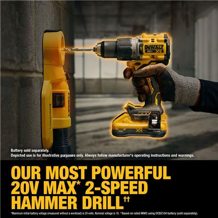 สว่านกระแทกไร้สาย (เฉพาะตัวเครื่อง) DEWALT DCD806N-B1 XR 18 โวลต์_6