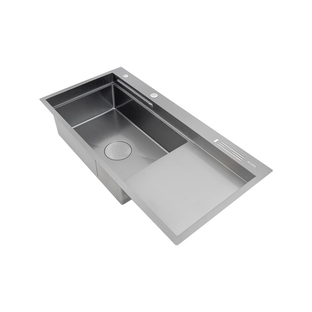 ซิงค์ฝัง 1 หลุม 1 ที่พัก + ก๊อกซิงค์ AXIA EXPERTISE 10050 SILVER + NIAGARA MATTE SATIN