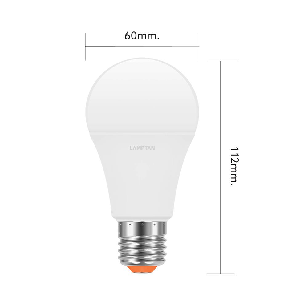 หลอด LED LAMPTAN A60 BULB 10 วัตต์ COOL WHITE E27 (แพ็ก 4 ชิ้น)