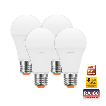 หลอด LED LAMPTAN A60 BULB 10 วัตต์ COOL WHITE E27 (แพ็ก 4 ชิ้น)_0