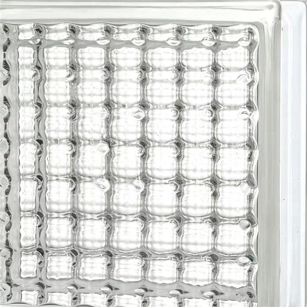 อิฐแก้ว 19x19x8 ซม. JING HUA คริสตัลพาราเรล สีใส