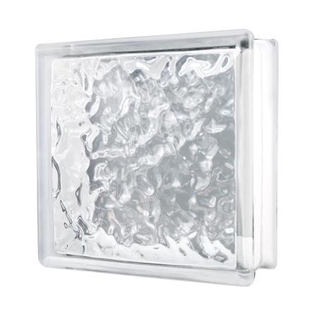 อิฐแก้ว 19x19x8 ซม. JING HUA ไอซ์ คริสตัล สีใส_1