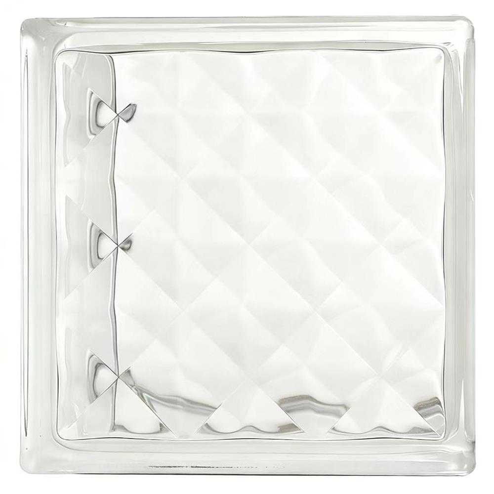 อิฐแก้ว 19x19x8 ซม. JING HUA จีเวล สีใส