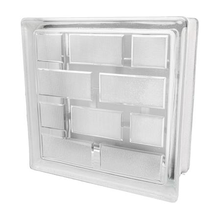 อิฐแก้ว 19x19x8 ซม. JING HUA บริค เจม สีใส_1