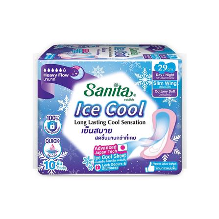 ผ้าอนามัยแบบมีปีก SANITA ICE COOL SLIM 29 ซม. (10 แผ่น)_0