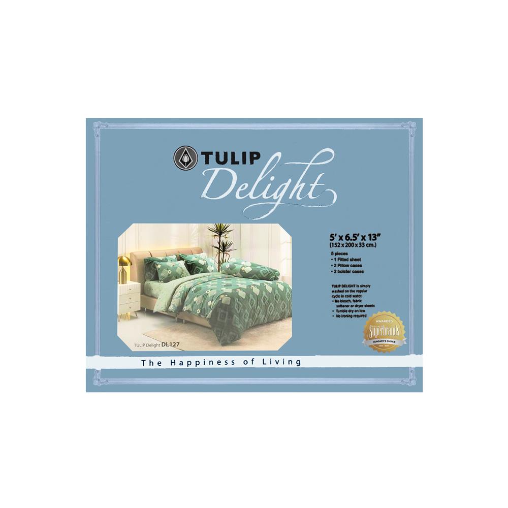 ชุดผ้าปูที่นอน 5 ฟุต (ชุด 5 ชิ้น) TULIP DELIGHT 60013-DL127