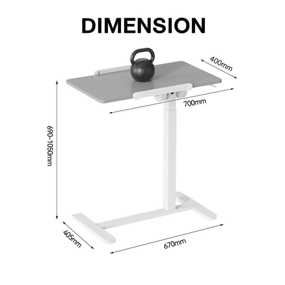 โต๊ะปรับระดับไฟฟ้า ERGOTREND FLOW 70 ซม. สีเทา/ขาว
