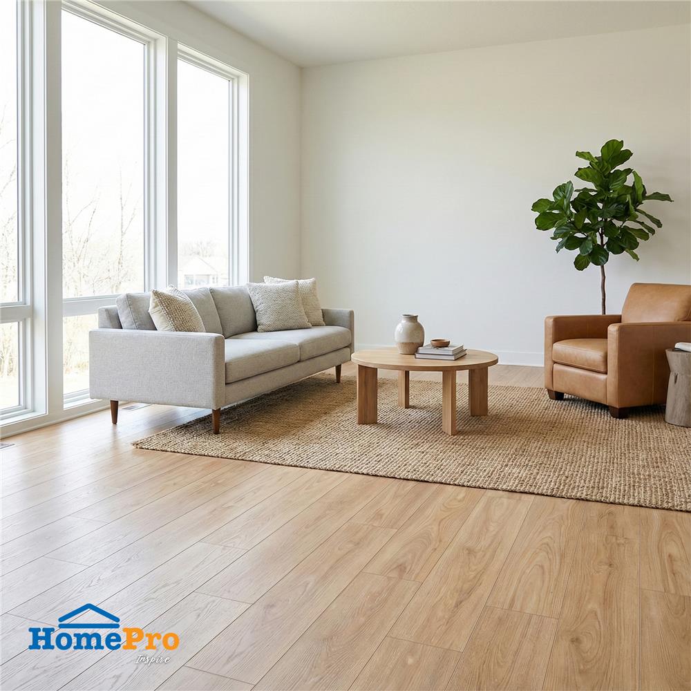 พื้น SPC CROBERN 5.5 มม. 2.23 ตร.ม. สี AMBER WOOD (แพ็ก 10 ชิ้น)