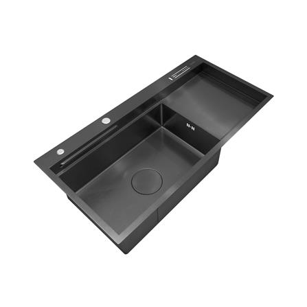 ซิงค์ฝัง 1 หลุม 1 ที่พัก + ก๊อกซิงค์ AXIA EXPERTISE 10050 BLACK + NIAGARA GUN METAL_1