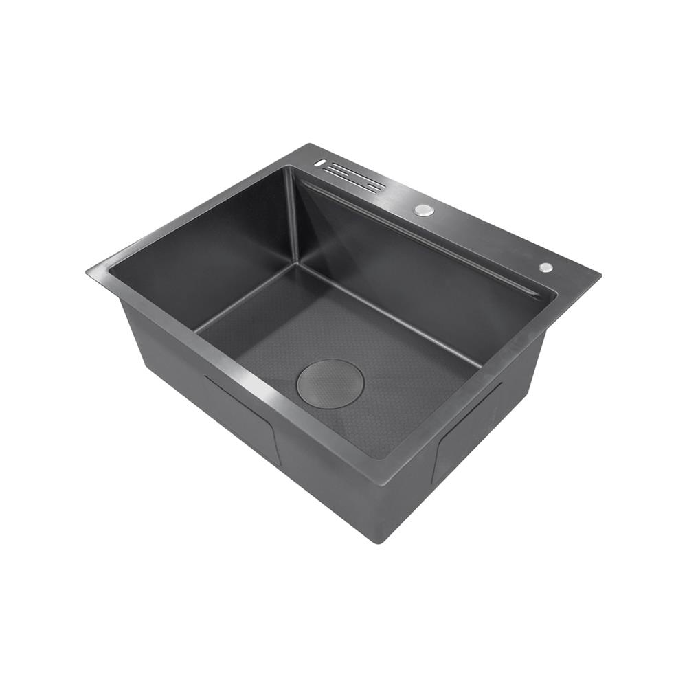 ซิงค์ฝัง 1 หลุม + ก๊อกซิงค์ AXIA EXPERTISE 6050 BLACK + NIAGARA GUN METAL