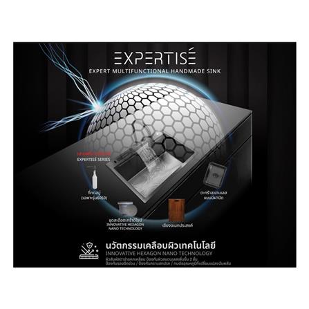 ซิงค์ฝัง 1 หลุม + ก๊อกซิงค์ AXIA EXPERTISE 6050 BLACK + NIAGARA GUN METAL_4