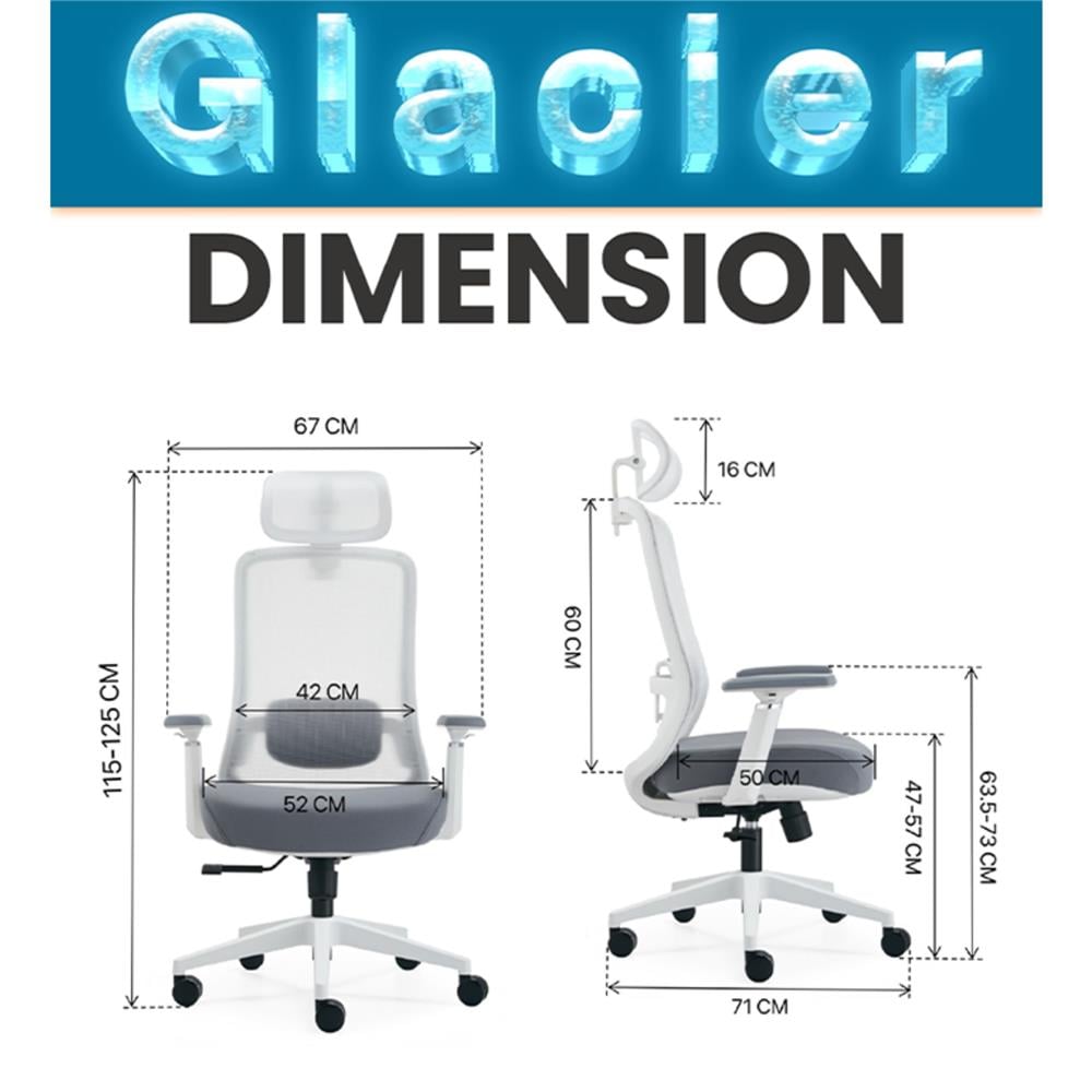 เก้าอี้สุขภาพ ERGOTREND GLACIER สีขาว