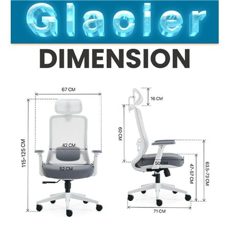 เก้าอี้สุขภาพ ERGOTREND GLACIER สีขาว_9