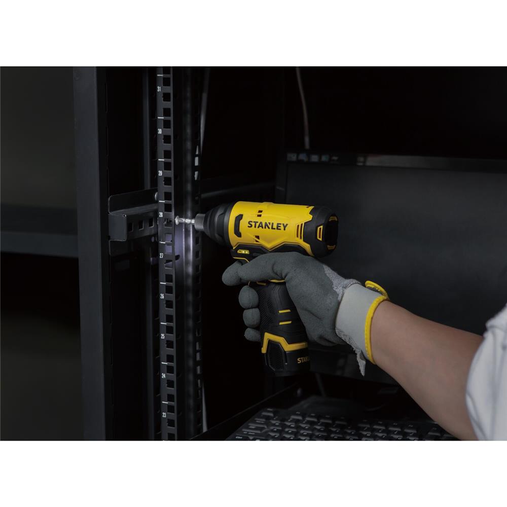 ไขควงกระแทก (พร้อมแบตเตอรี่และแท่นชาร์จ) STANLEY SCI10D2K-B1 12 โวลต์