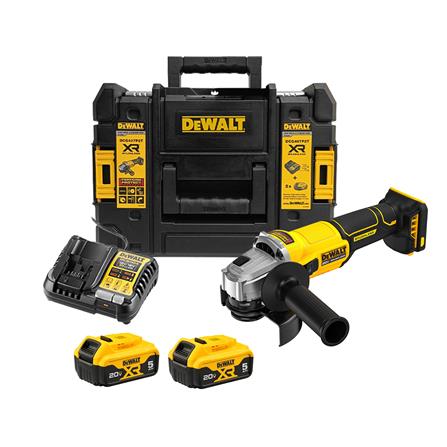 ชุดเครื่องเจียรไร้สาย (พร้อมแบตเตอรี่และแท่นชาร์จ) DEWALT DCG407P2T-B1 18 โวลต์_0