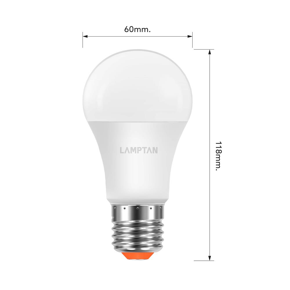 หลอด LED LAMPTAN BULB COLOR SWITCH PREFER 3IN1 12 วัตต์ DAYLIGHT/COOL WHITE/WARM WHITE E27