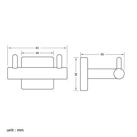 ขอแขวนผ้า RASLAND W1523-W88-MT สีสเตนเลส_5