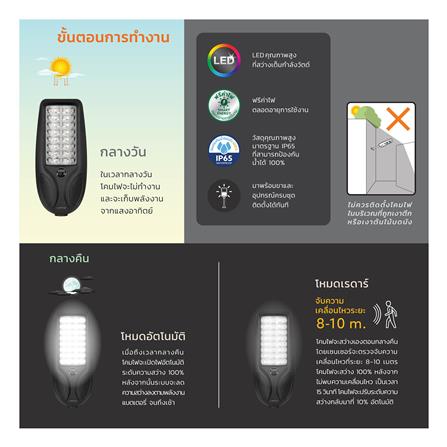 ไฟถนน SOLAR LAMPTAN CURVY 450 วัตต์ DAYLIGHT สีดำ_7