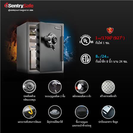ตู้นิรภัยมือหมุน SENTRYSAFE SFW205DPB สีดำ_3
