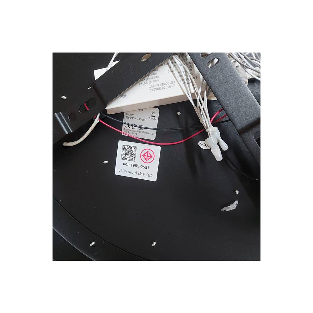 ไฟถาด LED EGLO 390249 48 วัตต์ DAYLIGHT สีดำ/ใส 1 หัว