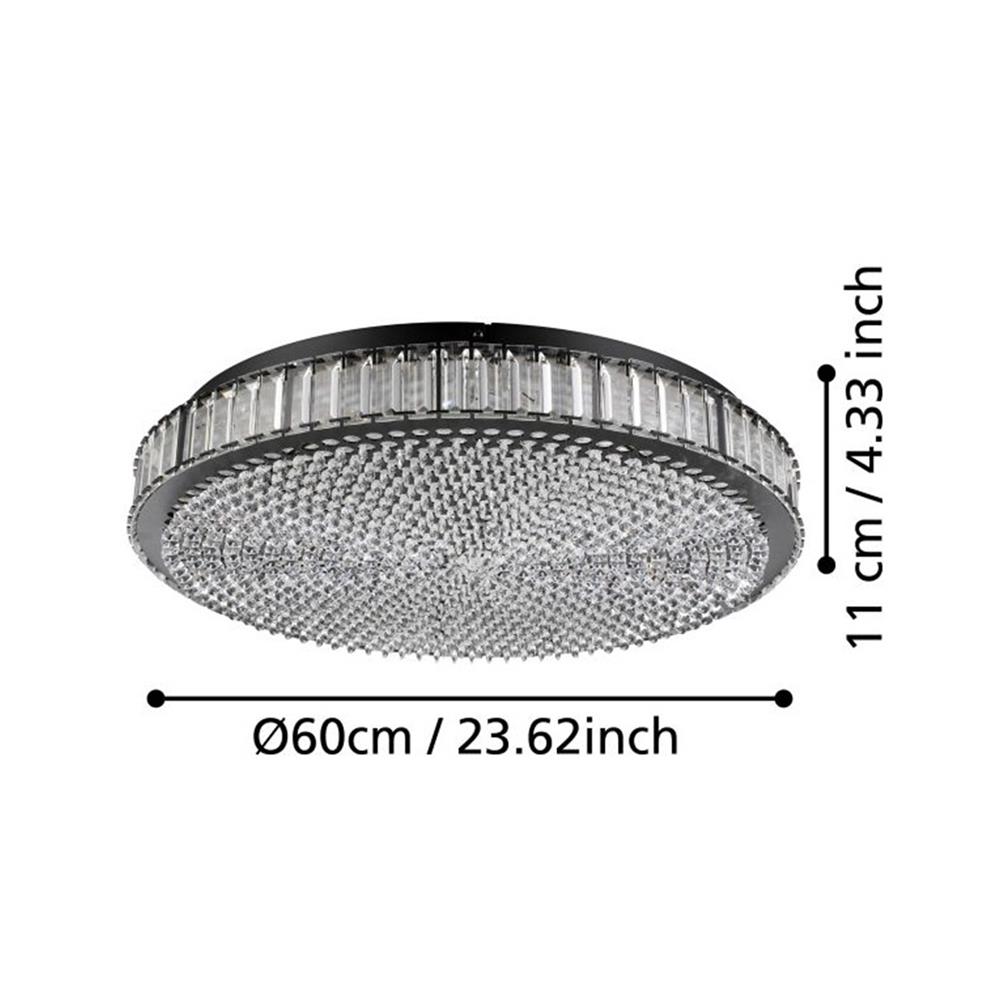 ไฟถาด LED EGLO 390249 48 วัตต์ DAYLIGHT สีดำ/ใส 1 หัว