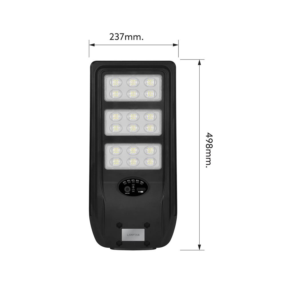 ไฟถนน SOLAR LAMPTAN METRO 300 วัตต์ DAYLIGHT สีดำ