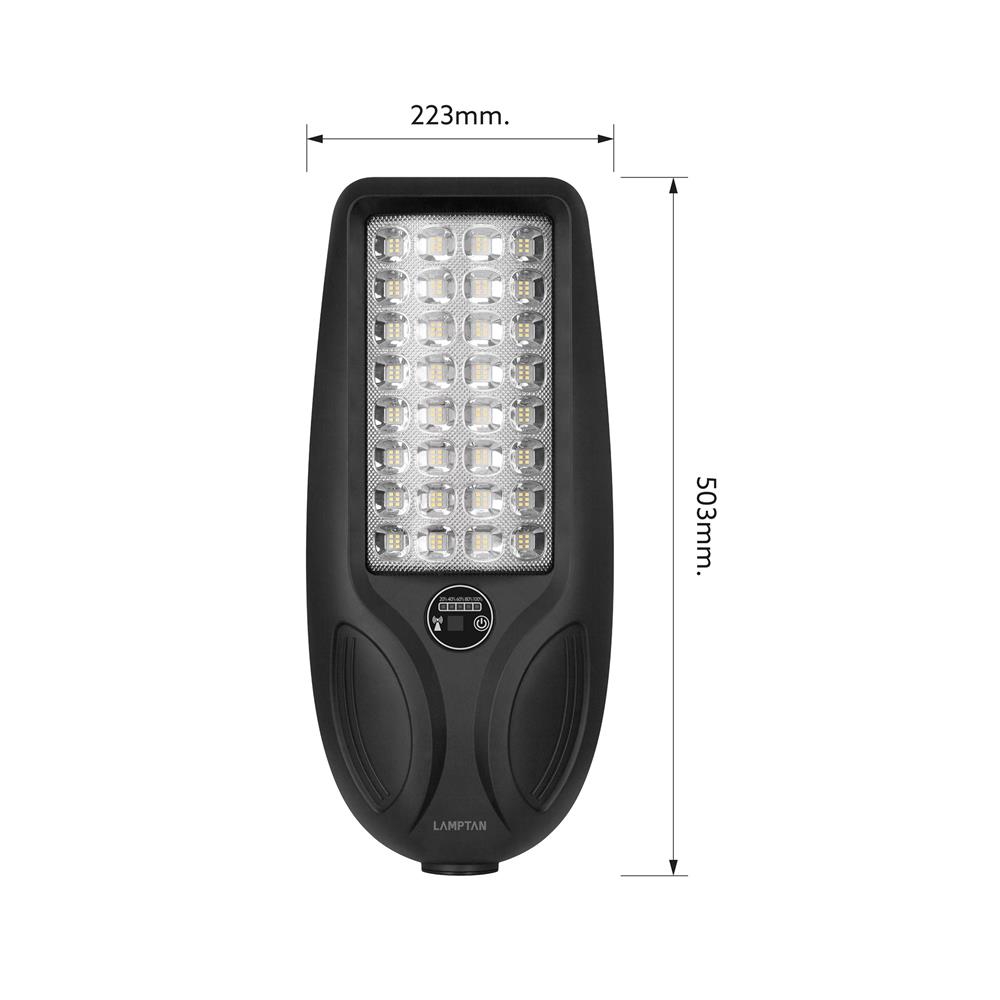 ไฟถนน SOLAR LAMPTAN CURVY 350 วัตต์ DAYLIGHT สีดำ