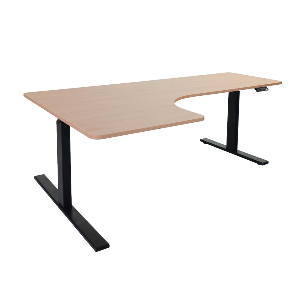 โต๊ะปรับระดับไฟฟ้า BEWELL TBS6-TOP10 160 ซม. สีโอ๊ค/ดำ