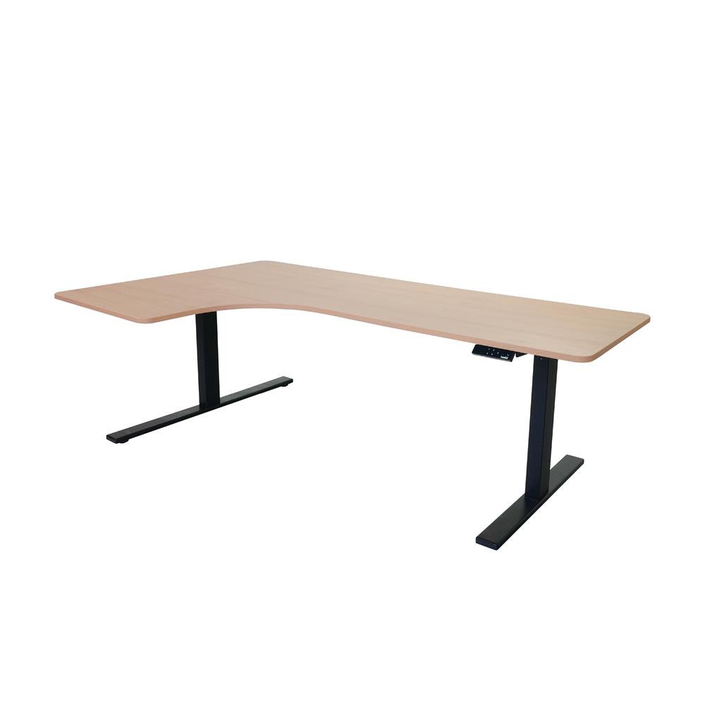 โต๊ะปรับระดับไฟฟ้า BEWELL TBS6-TOP10 160 ซม. สีโอ๊ค/ดำ