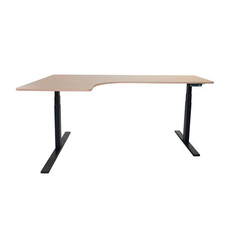 โต๊ะปรับระดับไฟฟ้า BEWELL TBS6-TOP10 160 ซม. สีโอ๊ค/ดำ_1