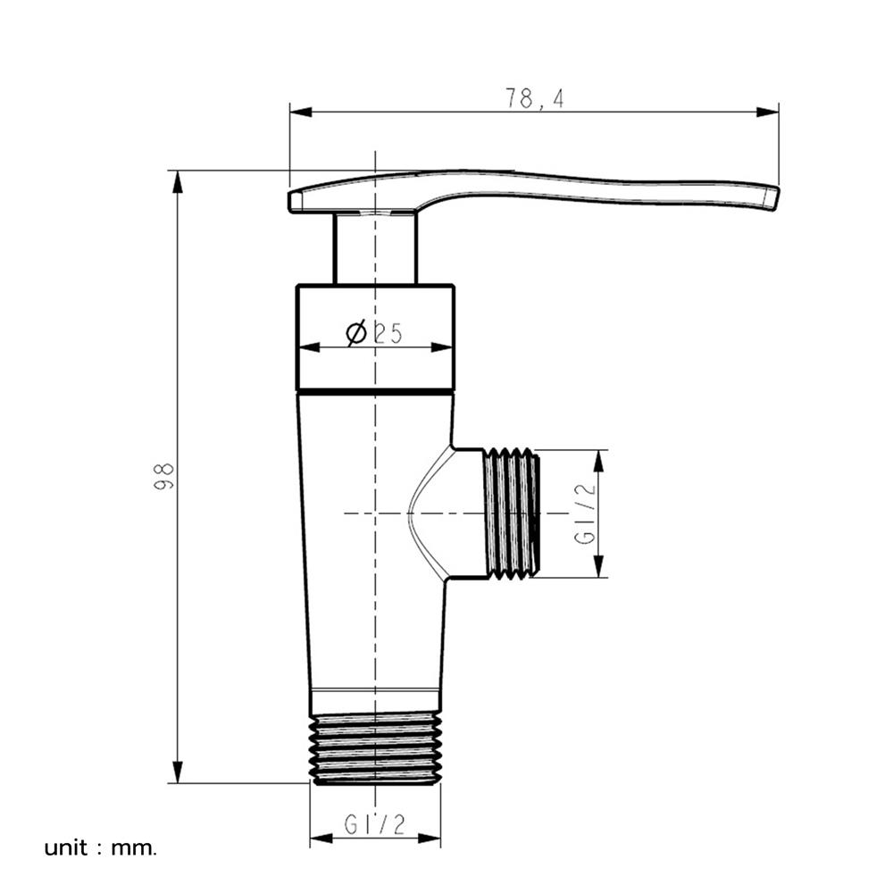 วาล์วฝักบัว 1 ทาง MOYA MY-8102